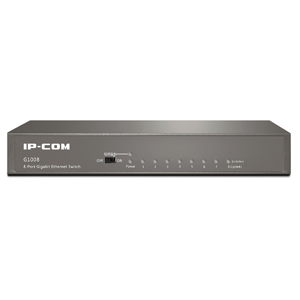 IP-COM G1008 Unmanaged Desktop Switch 8 Port Gigabit 10/100/1000Mbps RJ45 Plug&amp;Play Loop Guard และ lightning protection