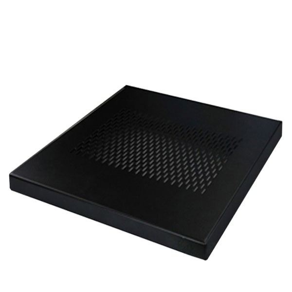 19" GERMANY G7-02075B Fix Component Shelf Deep 75 cm. for Rack 90cm และ 100 cm. Galvanize Steel, Black Color