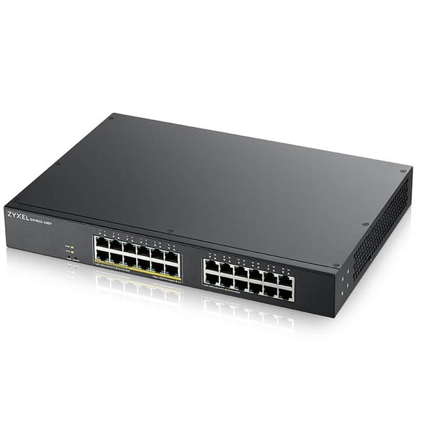 Zyxel GS1900-24EP 24-port GbE Smart Managed PoE Switch (130 Watt) 12 Ports 10/100/1000BASE-T PoE + 12 Ports 10/100/1000BASE-T