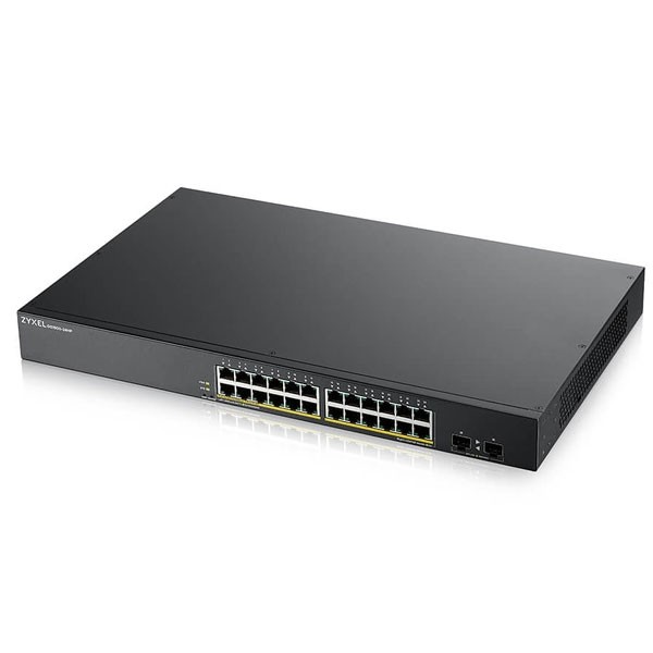 Zyxel GS1900-24HPv2 24 Ports 10/100/1000BASE-T ( 12 PoE) ,  + 2 Ports SFP 100/1000BASE-X  Smart Managed PoE Switch with GbE Uplink (170 Watt)