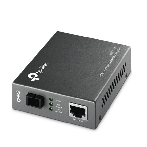 tp-link MC111CS 10/100Mbps RJ45 to 100Mbps Single-mode SC fiber Converter, Full-duplex,Tx:1550nm, Rx:1310nm, up to 20Km
