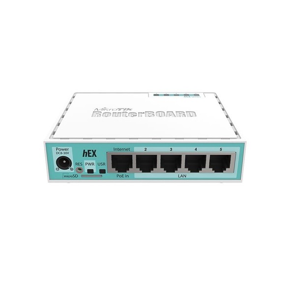 Mikrotik RB750Gr3 (hEX) Router 5-Port Gigabit LAN/WAN, Dual Core 880MHz CPU, RAM 256MB, USB, microSD, RouterOS L4