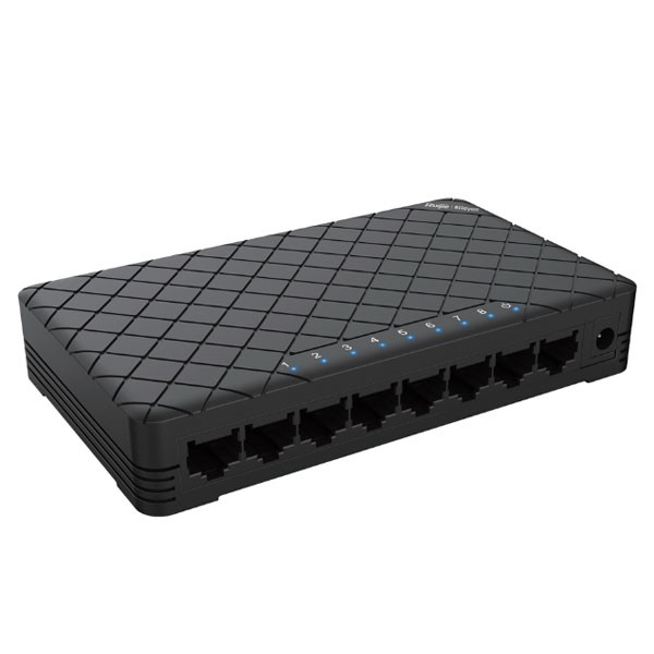 Reyee RG-ES08 8-Port 10/100 Mbps RJ45 Unmanaged Desktop Switch, Plastic Case