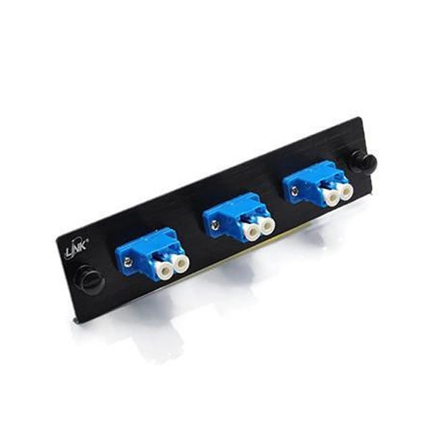 Link UF-2122SM Fiber Optic 3 LC Duplex Snap-In Adapter Plate (SM &amp; MM.)