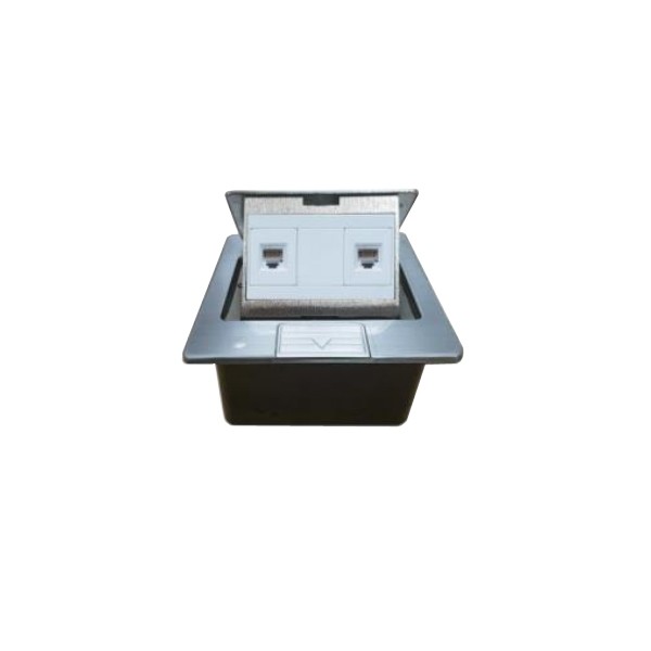 Link UL-2012A RJ11 POP-UP STAINLESS 2 PORT OUTLET W/DAMPING เต้ารับฝังพื้นมี DAMPING)