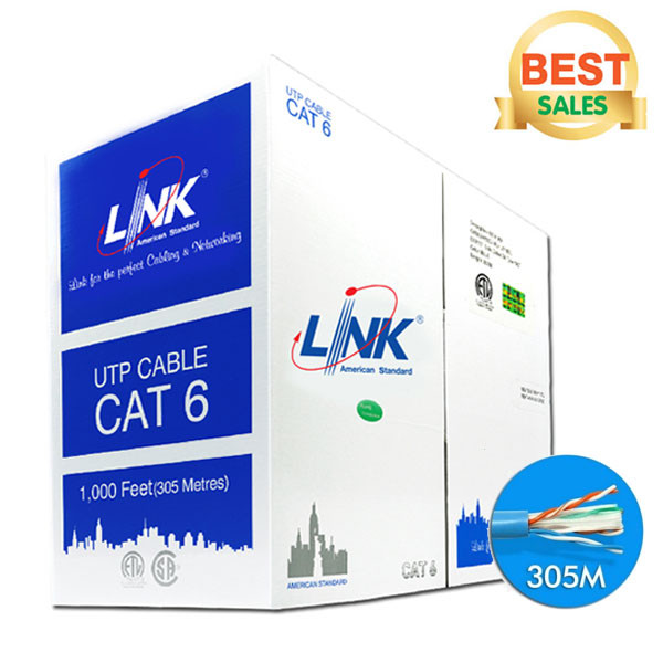  CAT6 UTP (250MHz)w/CROSS FILLER, 24AWG, CM, BLUE (305M./B 1 BX