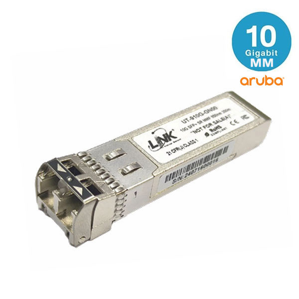 Link UT-910G-AB00 10G SFP+ Transceiver Module, SR Multi-Mode (MM) 850nm, Duplex LC Connector, 300m. for Aruba